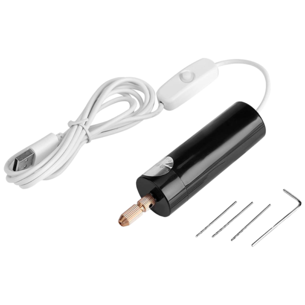 Taladro Eléctrico USB + 3 Mechas