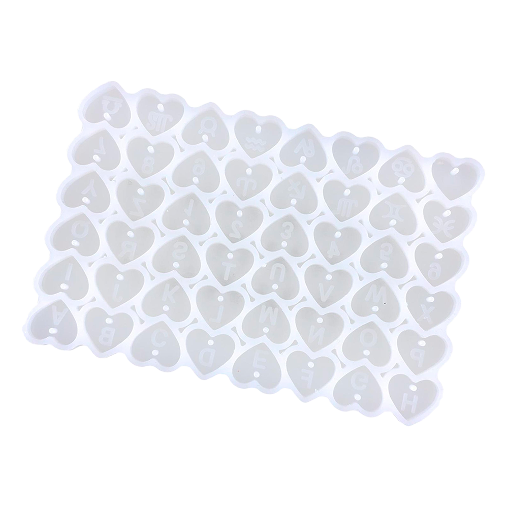 Molde Dijes Abecedario Corazones Mini