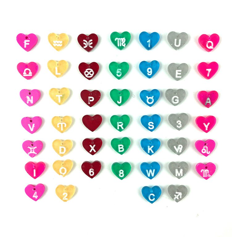 Molde Dijes Abecedario Corazones Mini - Imagen 2