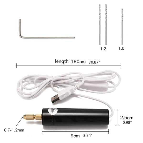 Taladro Eléctrico USB + 3 Mechas - Imagen 5