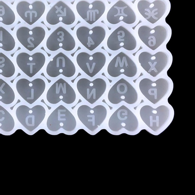 Molde Dijes Abecedario Corazones Mini - Imagen 4