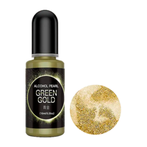 Tinta al Alcohol Metalizada Oro Verde 10 ml